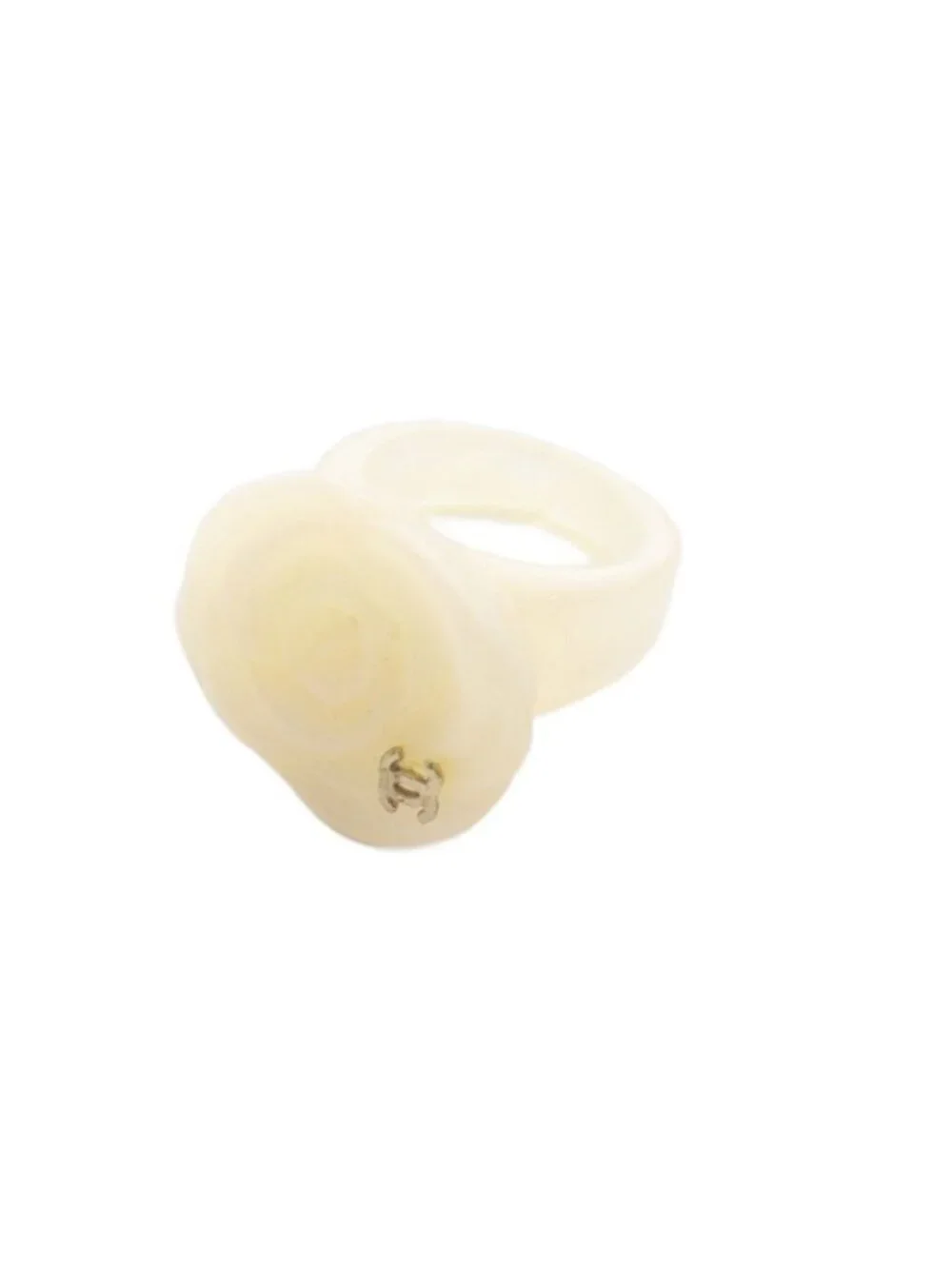 Chanel Camellia Ring Ivory